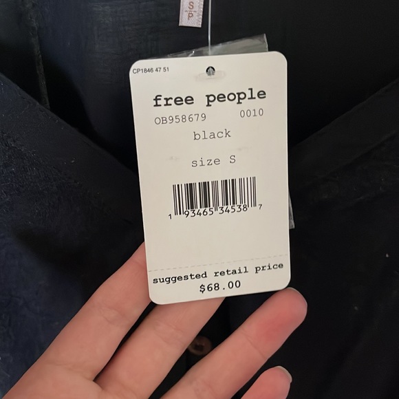 Free people oversized black shirt - Picture 3 of 4